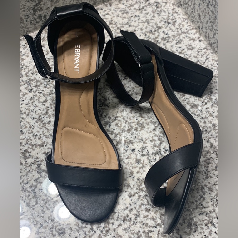 Lane Bryant Black Open Toe Heels